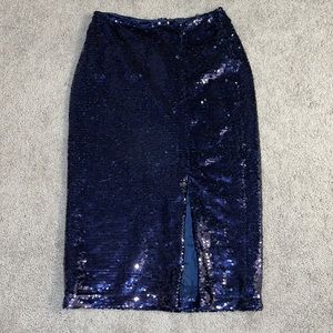 Brand New Blue Sequin Skirt in a Size 2!